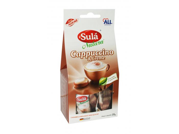 bala caramelo capuccino box.jpg - Caramelo Moldado Sem Açucar Sabor Cappuccino & Creme 3g 